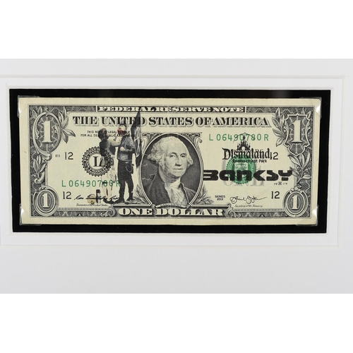 16 - Banksy Framed Dollar Bill