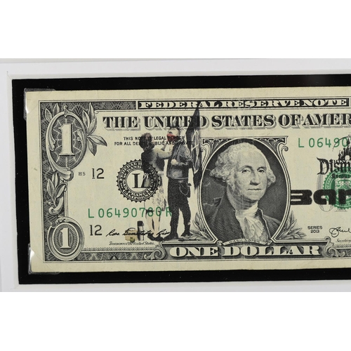 16 - Banksy Framed Dollar Bill