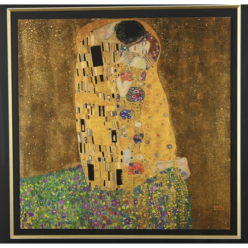 13 - “The Kiss” by Gustav Klimt - Rare Edition with 22ct Gold Leaf