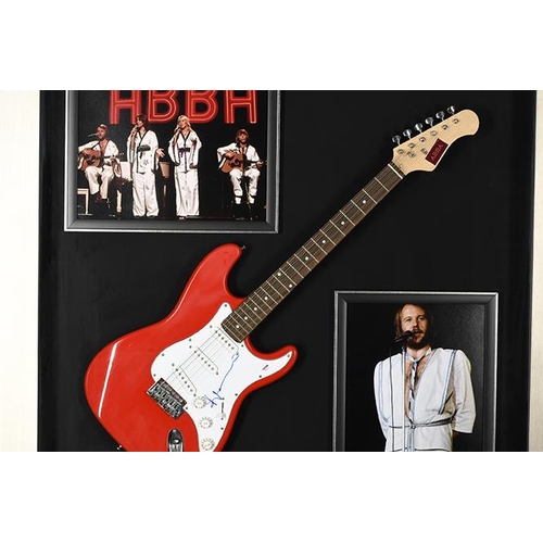 5 - Framed Guitar with ABBA's Benny Andersson Original Signature