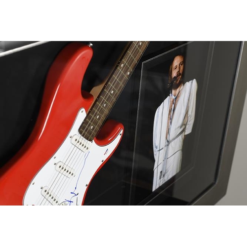 5 - Framed Guitar with ABBA's Benny Andersson Original Signature