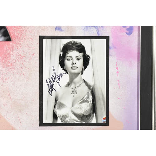 57 - Framed Art Memorabilia Presentation with Original Sofia Loren Signed Photograph