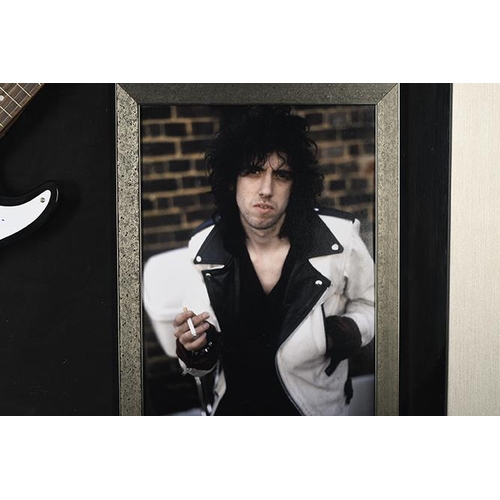 81 - Framed Guitar with Original Signature of Mick Jones from 