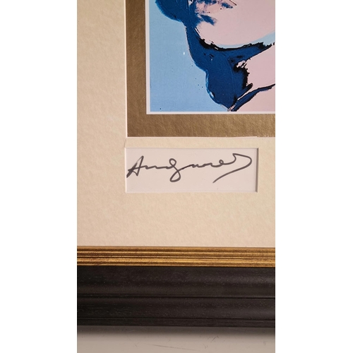 10 - Andy Warhol Original Authenticated Signature with Mick Jagger Print