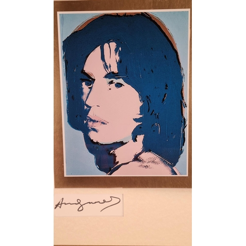 10 - Andy Warhol Original Authenticated Signature with Mick Jagger Print