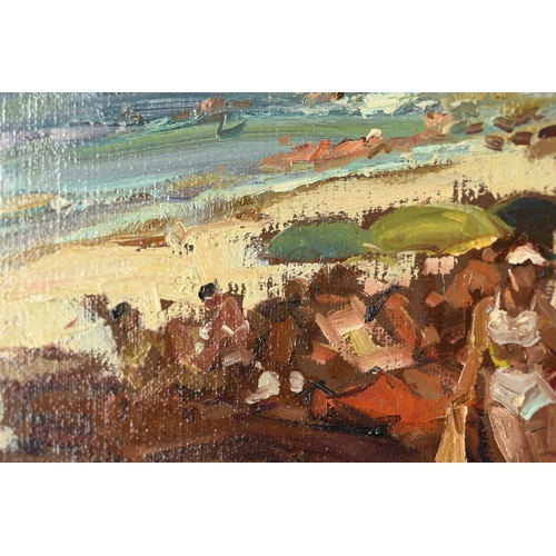 78 - Original Oil Beach Scene by Italian artist  Gravina.