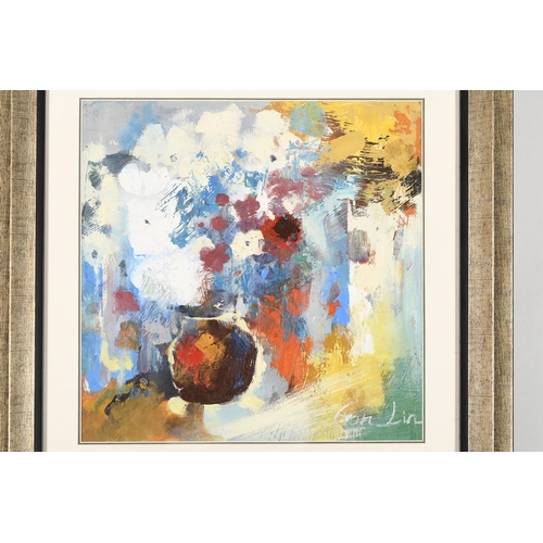 102 - Framed Oil on Canvas Vase of Flowers