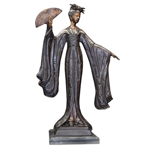 129 - Bronze Geisha Lady