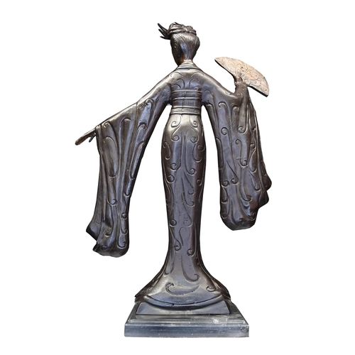 129 - Bronze Geisha Lady