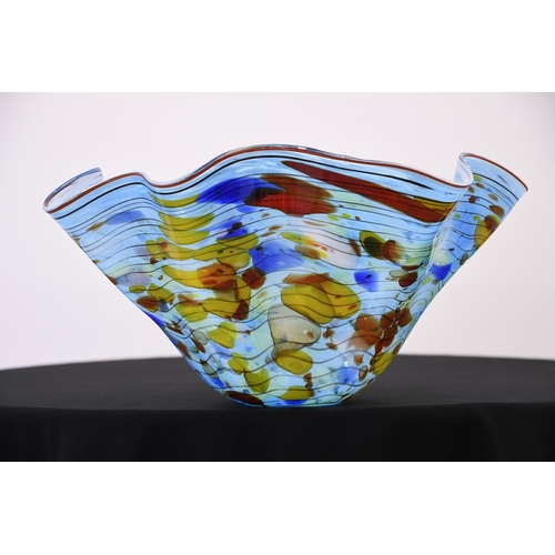 131 - Hand Made Glass Art Bowl