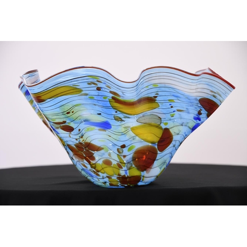 131 - Hand Made Glass Art Bowl