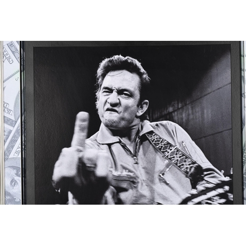 5 - Johnny Cash Framed Art Presentation with Certified Original Signature