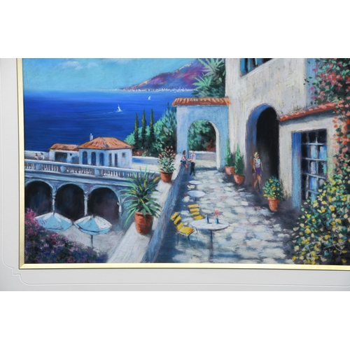 62 - Original Pastel of the Cote D'azur by Perot