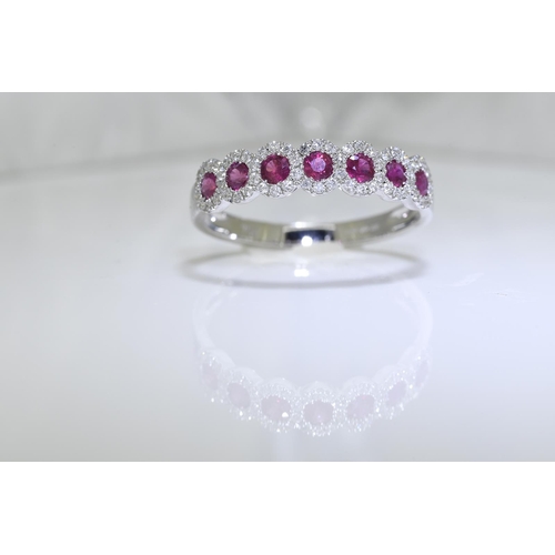 106 - Ruby & Diamond Ring