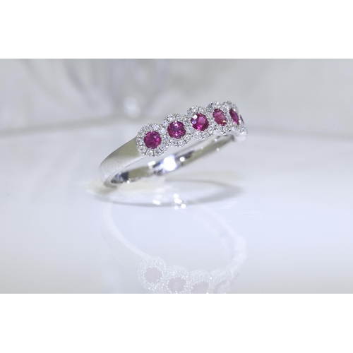 106 - Ruby & Diamond Ring