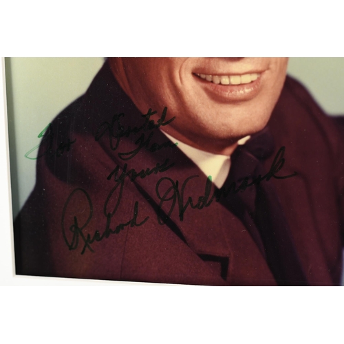 110 - Richard Widmark Unique Signed Photo Presentation