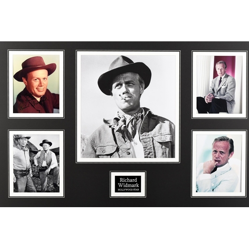 110 - Richard Widmark Unique Signed Photo Presentation