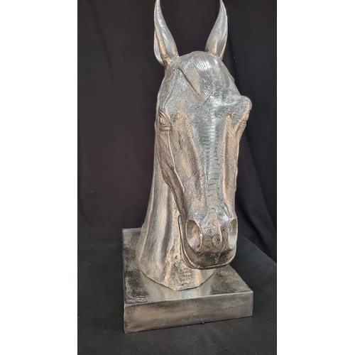 165 - Metal Horses Head Sculpture