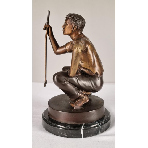 169 - Hand Crafted Bronze Sculpture of Golfer