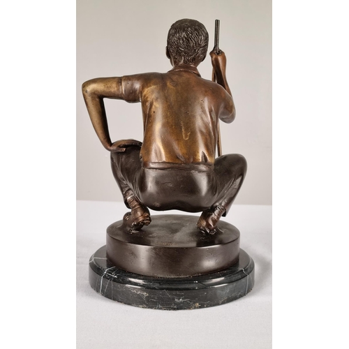 169 - Hand Crafted Bronze Sculpture of Golfer