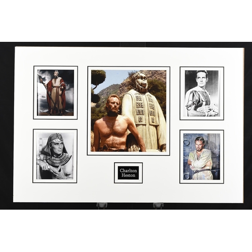 172 - Charlton Heston Unique Signed Photo Presentation