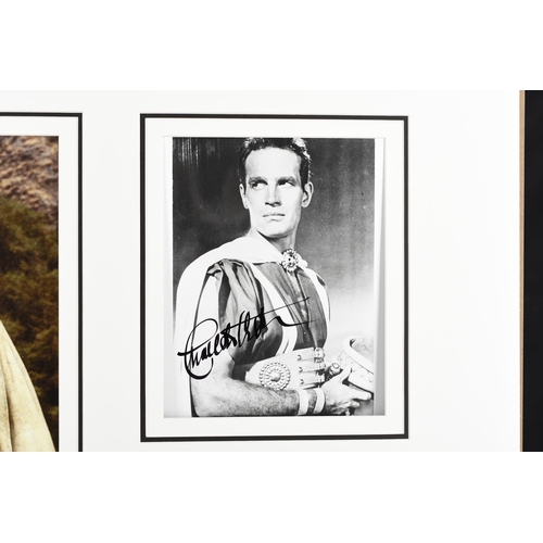 172 - Charlton Heston Unique Signed Photo Presentation