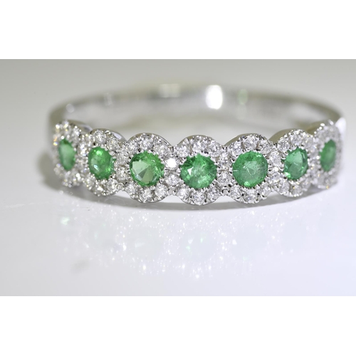 175 - Emerald & diamond ring