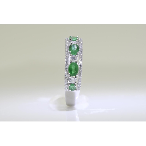 21 - Emerald & Diamond Ring