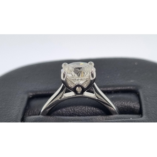 23 - 2.01 carat Diamond Solitaire set in Platinum. Certified.