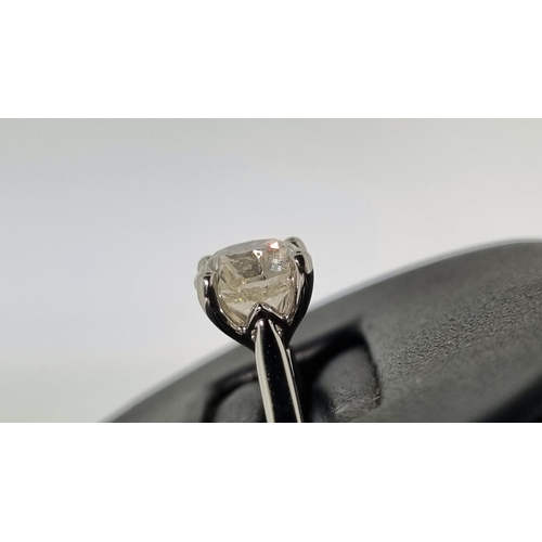 23 - 2.01 carat Diamond Solitaire set in Platinum. Certified.