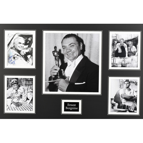 25 - Ernest Borgnine Unique Signed Photo Presentation