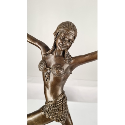 31 - Solid Bronze Dancing Lady Sculpture