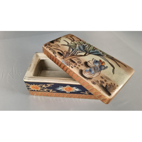 37 - Hand Painted Porcelain Trinket Box