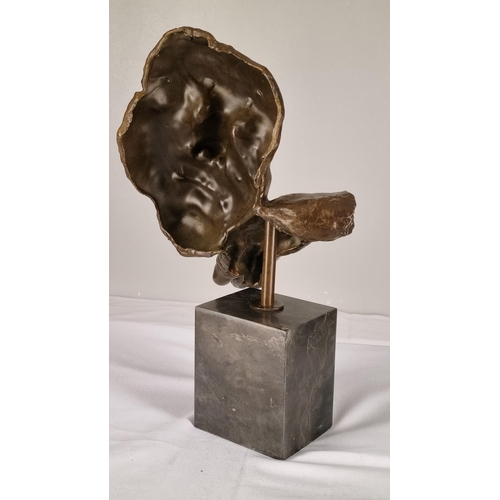 45 - Solid Bronze Face Sculpture