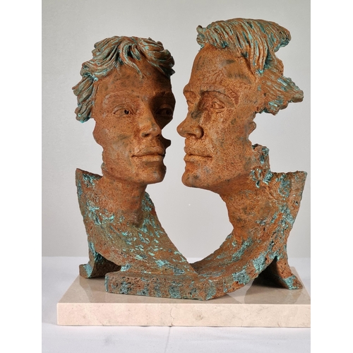 63 - Sculpture of Man and Woman Titled 