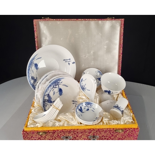 73 - Hand Painted Boxed Porcelain Chinese Bowl Set