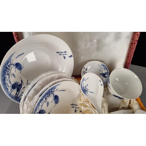 73 - Hand Painted Boxed Porcelain Chinese Bowl Set