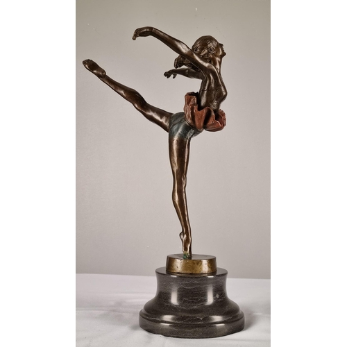 75 - Solid Bronze Dancing Ballerina Sculpture