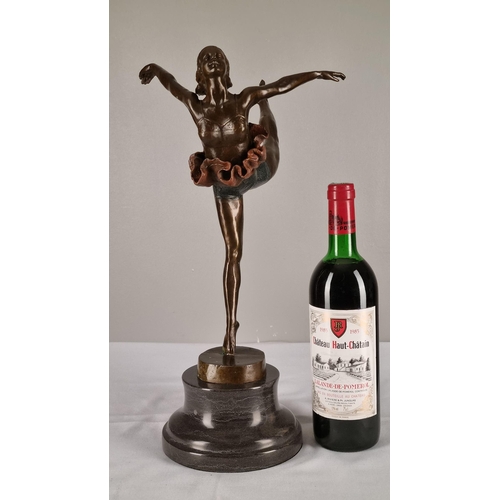 75 - Solid Bronze Dancing Ballerina Sculpture