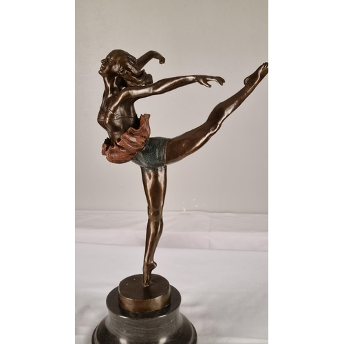 75 - Solid Bronze Dancing Ballerina Sculpture