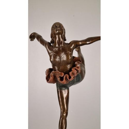 75 - Solid Bronze Dancing Ballerina Sculpture