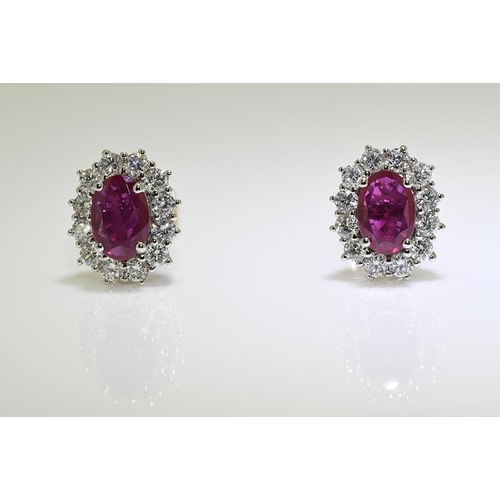 77 - Ruby & Diamond Earrings