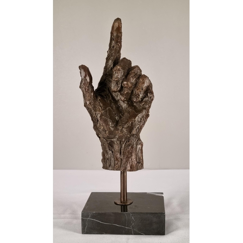 81 - Solid Bronze Art Sculpture of a Life-size Hand