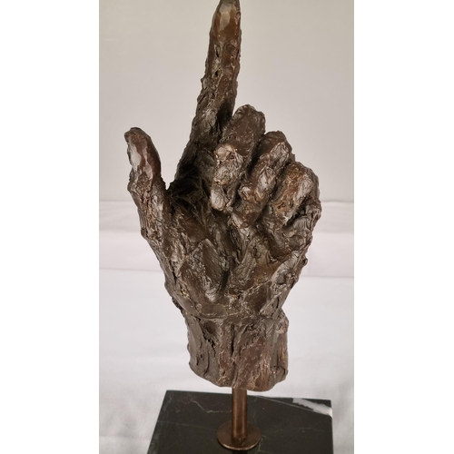 81 - Solid Bronze Art Sculpture of a Life-size Hand