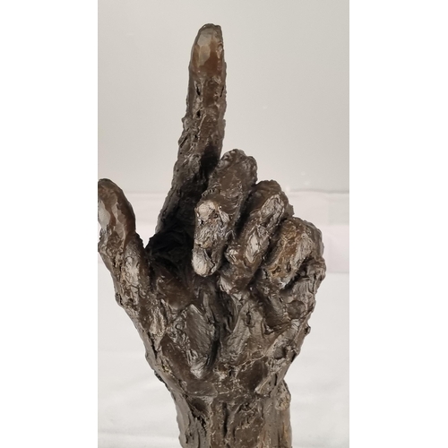 81 - Solid Bronze Art Sculpture of a Life-size Hand