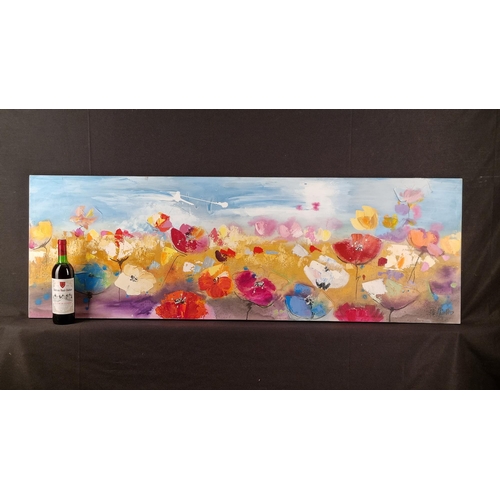 95 - Flower Field Painting on Canvas