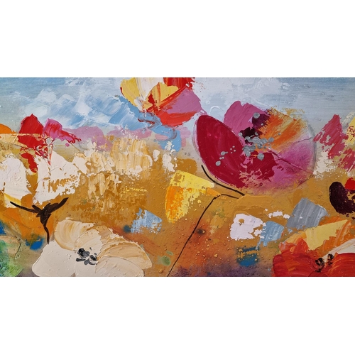 95 - Flower Field Painting on Canvas