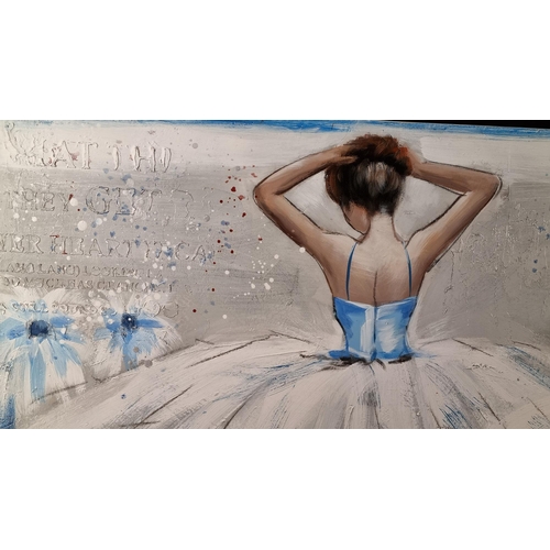 96 - Painting on Canvas of Ballet Dancer