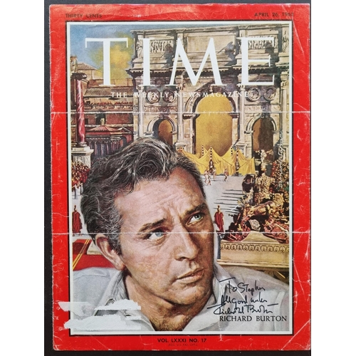 111 - Richard Burton Rare Signed Time Magazine Cover