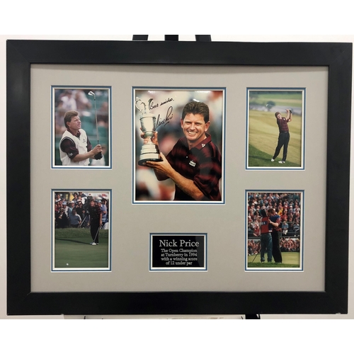 146 - NICK PRICE framed original signature presentation.